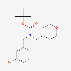 molecular formula C18H26BrNO3 B8182723 tert-Butyl 3-bromobenzyl((tetrahydro-2H-pyran-4-yl)methyl)carbamate 