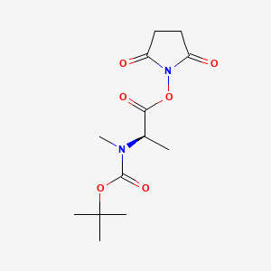 molecular formula C13H20N2O6 B8182734 (R)-2,5-Dioxopyrrolidin-1-yl 2-((tert-butoxycarbonyl)(methyl)amino)propanoate 