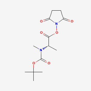 molecular formula C13H20N2O6 B8182735 (S)-2,5-Dioxopyrrolidin-1-yl 2-((tert-butoxycarbonyl)(methyl)amino)propanoate 