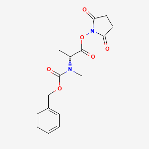 molecular formula C16H18N2O6 B8182746 (R)-2,5-Dioxopyrrolidin-1-yl 2-(((benzyloxy)carbonyl)(methyl)amino)propanoate 