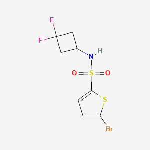 molecular formula C8H8BrF2NO2S2 B8182841 5-Bromo-N-(3,3-difluorocyclobutyl)thiophene-2-sulfonamide 