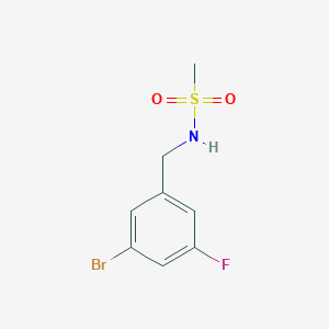 molecular formula C8H9BrFNO2S B8182876 N-(3-bromo-5-fluorobenzyl)methanesulfonamide 
