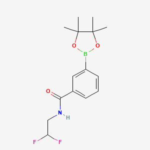 molecular formula C15H20BF2NO3 B8182907 N-(2,2-Difluoroethyl)-3-(4,4,5,5-tetramethyl-1,3,2-dioxaborolan-2-yl)benzamide 