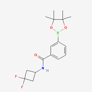 molecular formula C17H22BF2NO3 B8182924 N-(3,3-Difluorocyclobutyl)-3-(4,4,5,5-tetramethyl-1,3,2-dioxaborolan-2-yl)benzamide 