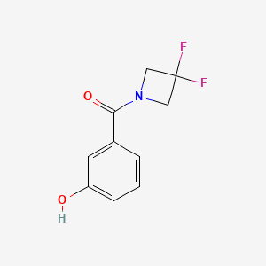 molecular formula C10H9F2NO2 B8182945 (3,3-Difluoroazetidin-1-yl)(3-hydroxyphenyl)methanone 