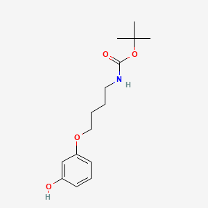 molecular formula C15H23NO4 B8182981 tert-Butyl (4-(3-hydroxyphenoxy)butyl)carbamate 