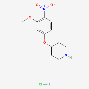 molecular formula C12H17ClN2O4 B8183011 4-(3-Methoxy-4-nitro-phenoxy)-piperidine hydrochloride 