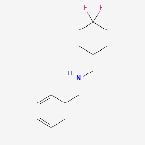 molecular formula C15H21F2N B8183049 1-(4,4-Difluorocyclohexyl)-N-(2-methylbenzyl)methanamine 
