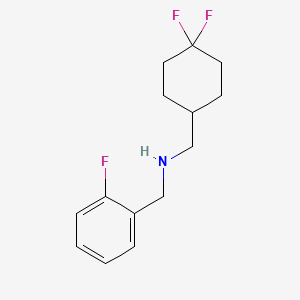 molecular formula C14H18F3N B8183059 1-(4,4-Difluorocyclohexyl)-N-(2-fluorobenzyl)methanamine 