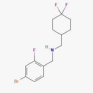 molecular formula C14H17BrF3N B8183067 N-(4-Bromo-2-fluorobenzyl)-1-(4,4-difluorocyclohexyl)methanamine 