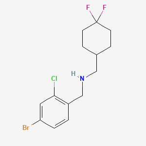molecular formula C14H17BrClF2N B8183072 N-(4-Bromo-2-chlorobenzyl)-1-(4,4-difluorocyclohexyl)methanamine 
