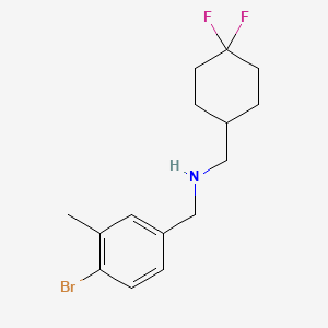 molecular formula C15H20BrF2N B8183078 N-(4-Bromo-3-methylbenzyl)-1-(4,4-difluorocyclohexyl)methanamine 