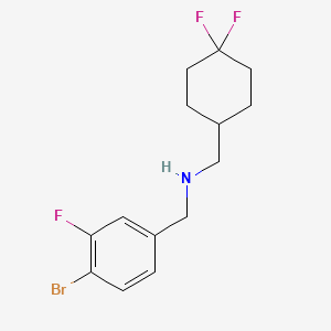 molecular formula C14H17BrF3N B8183083 N-(4-Bromo-3-fluorobenzyl)-1-(4,4-difluorocyclohexyl)methanamine 