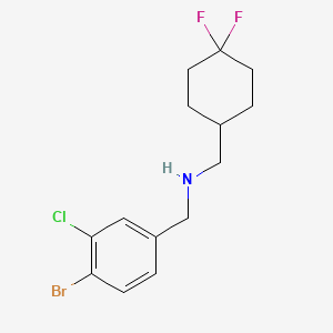 molecular formula C14H17BrClF2N B8183090 N-(4-Bromo-3-chlorobenzyl)-1-(4,4-difluorocyclohexyl)methanamine 