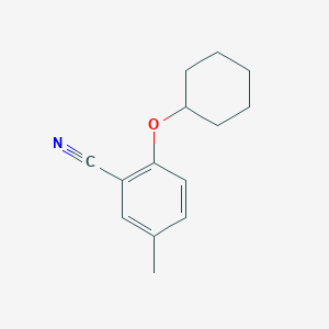 molecular formula C14H17NO B8183115 2-(Cyclohexyloxy)-5-methylbenzonitrile 