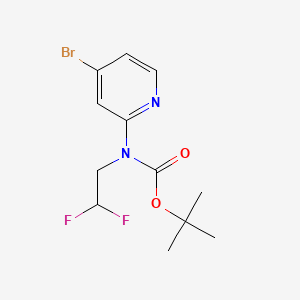 molecular formula C12H15BrF2N2O2 B8183146 tert-Butyl (4-bromopyridin-2-yl)(2,2-difluoroethyl)carbamate 