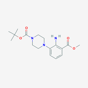 molecular formula C17H25N3O4 B8183161 tert-Butyl 4-(2-Amino-3-(methoxycarbonyl)phenyl)piperazine-1-carboxylate 