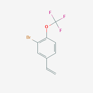 molecular formula C9H6BrF3O B8183163 2-Bromo-4-ethenyl-1-(trifluoromethoxy)benzene 