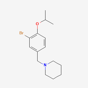 molecular formula C15H22BrNO B8183212 1-(3-Bromo-4-isopropoxybenzyl)piperidine 