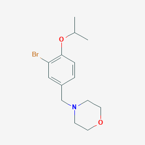 molecular formula C14H20BrNO2 B8183226 4-(3-Bromo-4-isopropoxybenzyl)morpholine 