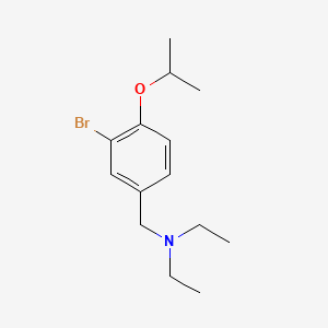 molecular formula C14H22BrNO B8183230 N-(3-Bromo-4-isopropoxybenzyl)-N-ethylethanamine 