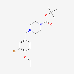 molecular formula C18H27BrN2O3 B8183238 tert-Butyl 4-(3-bromo-4-ethoxybenzyl)piperazine-1-carboxylate 