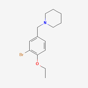 molecular formula C14H20BrNO B8183239 1-(3-Bromo-4-ethoxybenzyl)piperidine 