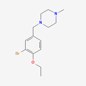 molecular formula C14H21BrN2O B8183245 1-(3-Bromo-4-ethoxybenzyl)-4-methylpiperazine 