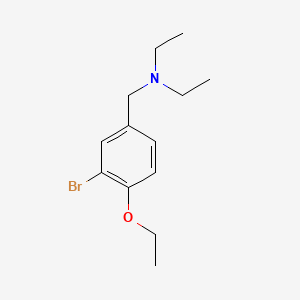 molecular formula C13H20BrNO B8183254 N-(3-Bromo-4-ethoxybenzyl)-N-ethylethanamine 