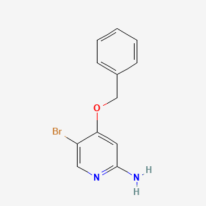molecular formula C12H11BrN2O B8183256 4-(Benzyloxy)-5-bromopyridin-2-amine 