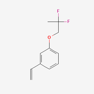 molecular formula C11H12F2O B8183268 1-(2,2-Difluoropropoxy)-3-vinylbenzene 