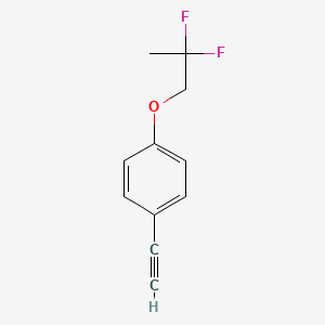 molecular formula C11H10F2O B8183276 1-(2,2-Difluoropropoxy)-4-ethynylbenzene 