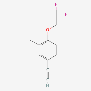 molecular formula C12H12F2O B8183278 1-(2,2-Difluoropropoxy)-4-ethynyl-2-methylbenzene 