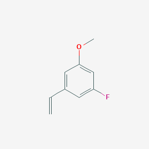 molecular formula C9H9FO B8183283 Benzene, 1-ethenyl-3-fluoro-5-methoxy- CAS No. 1934400-09-5