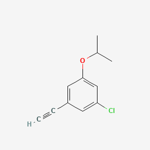 molecular formula C11H11ClO B8183310 1-Chloro-3-ethynyl-5-isopropoxybenzene 