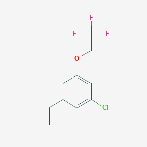 molecular formula C10H8ClF3O B8183334 1-Chloro-3-(2,2,2-trifluoroethoxy)-5-vinylbenzene 