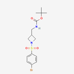 molecular formula C15H21BrN2O4S B8183367 tert-Butyl ((1-((4-bromophenyl)sulfonyl)azetidin-3-yl)methyl)carbamate 