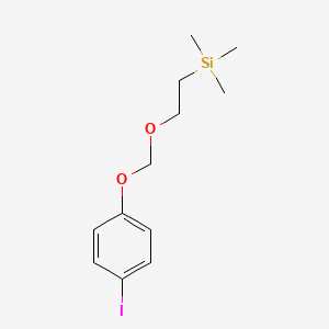 molecular formula C12H19IO2Si B8183394 (2-((4-Iodophenoxy)methoxy)ethyl)trimethylsilane 