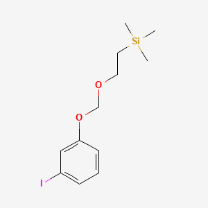 molecular formula C12H19IO2Si B8183395 (2-((3-Iodophenoxy)methoxy)ethyl)trimethylsilane 