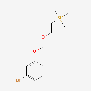 molecular formula C12H19BrO2Si B8183397 (2-((3-Bromophenoxy)methoxy)ethyl)trimethylsilane 