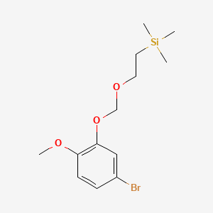 molecular formula C13H21BrO3Si B8183421 (2-((5-Bromo-2-methoxyphenoxy)methoxy)ethyl)trimethylsilane 