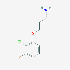 molecular formula C9H11BrClNO B8183431 3-(3-Bromo-2-chlorophenoxy)propan-1-amine 