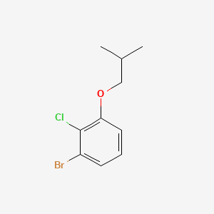 molecular formula C10H12BrClO B8183459 1-Bromo-2-chloro-3-isobutoxybenzene 