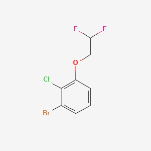 molecular formula C8H6BrClF2O B8183463 1-Bromo-2-chloro-3-(2,2-difluoroethoxy)benzene 