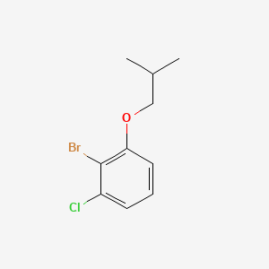 molecular formula C10H12BrClO B8183532 2-Bromo-1-chloro-3-isobutoxybenzene 