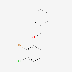 molecular formula C13H16BrClO B8183553 2-Bromo-1-chloro-3-(cyclohexylmethoxy)benzene 