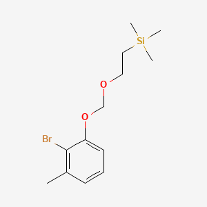 molecular formula C13H21BrO2Si B8183558 (2-((2-Bromo-3-methylphenoxy)methoxy)ethyl)trimethylsilane 
