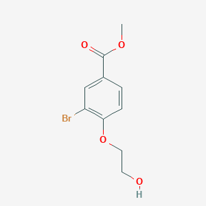 molecular formula C10H11BrO4 B8183586 Methyl 3-bromo-4-(2-hydroxyethoxy)benzoate 
