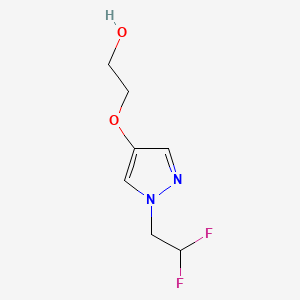 molecular formula C7H10F2N2O2 B8183615 2-((1-(2,2-Difluoroethyl)-1H-pyrazol-4-yl)oxy)ethanol 
