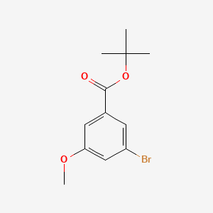 molecular formula C12H15BrO3 B8183628 tert-Butyl 3-bromo-5-methoxybenzoate 